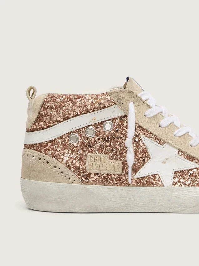 Mid Star för damer med rosa glitter