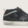 Mid Star för herr i nubuck med svart läderstjärna och silverdetalj