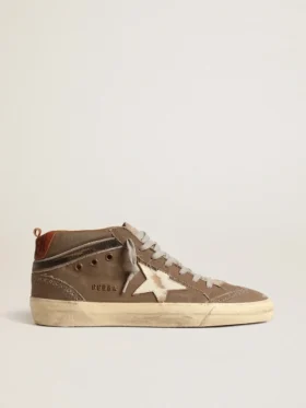 Mid Star i grön canvas med läderstjärna och svart detalj