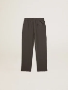 Militärgröna joggingbyxor för barn med broderi