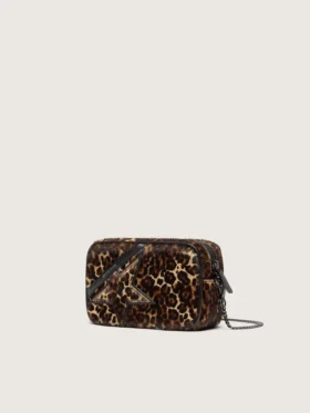 Mini Star Bag i ponnyläder med djurmönster och ton-i-ton-stjärna