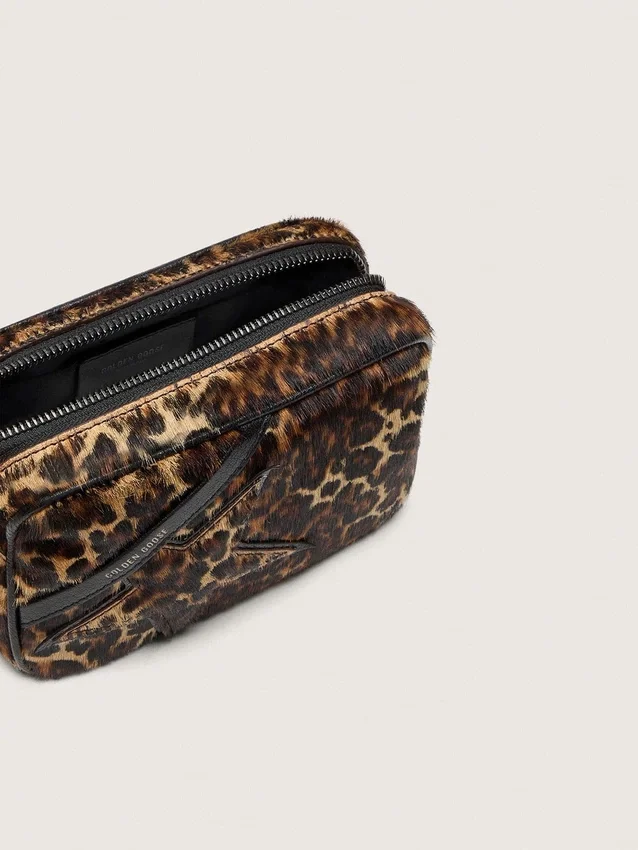 Mini Star Bag i ponnyläder med djurmönster och ton-i-ton-stjärna