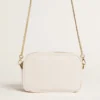 Mini Star Bag i smörvitt läder med ton-i-ton-stjärna