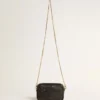 Mini Star Bag i svart läder med ton-i-ton-stjärna