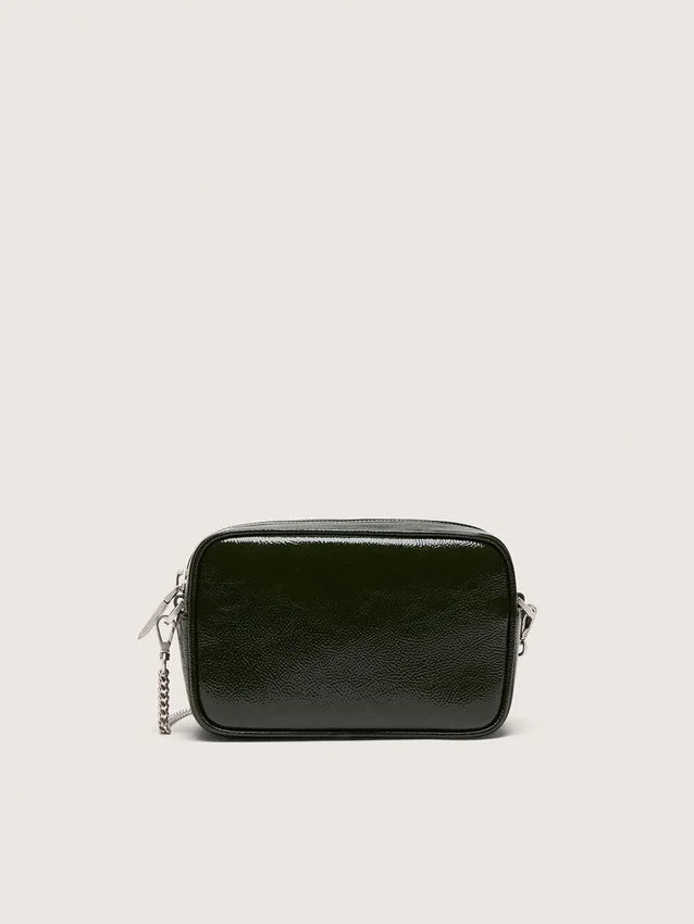 Mini Star Bag i svart läder med ton-i-ton-stjärna