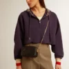 Mini Star Bag i svart läder med ton-i-ton-stjärna