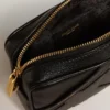 Mini Star Bag i svart läder med ton-i-ton-stjärna