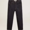 Mörkblå herrjeans i denim med en tvätt