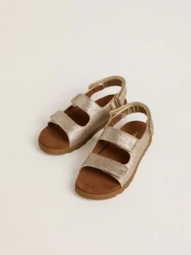 Noa Young-sandaler i mikroglitter och platinaläder