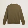 Olivgrön herrsweatshirt med guldfärgade bokstäver