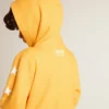 Orange sweatshirt for boys with zip fastening