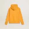 Orange sweatshirt for boys with zip fastening