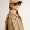 Oversized trenchcoat för dam med kristaller