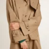 Oversized trenchcoat för dam med kristaller