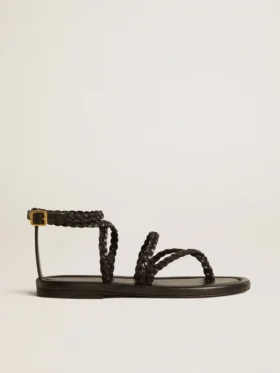 Penelope-sandaler för dam i svart läder