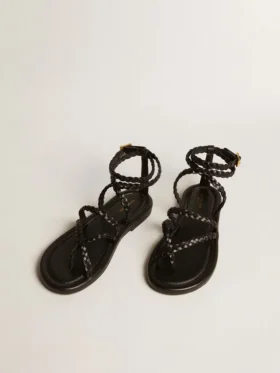 Penelope-sandaler för dam i svart läder