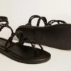 Penelope-sandaler för dam i svart läder