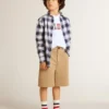 Pojkar shorts i beige bomull