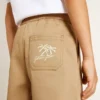 Pojkar shorts i beige bomull