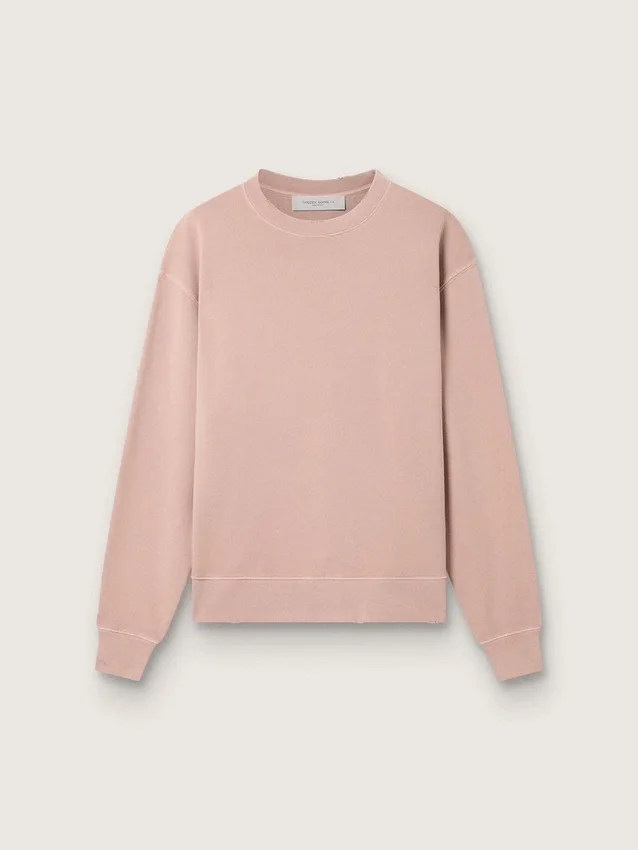Puderrosa sweatshirt med omvänt logo på ryggen – Jersey Capsule