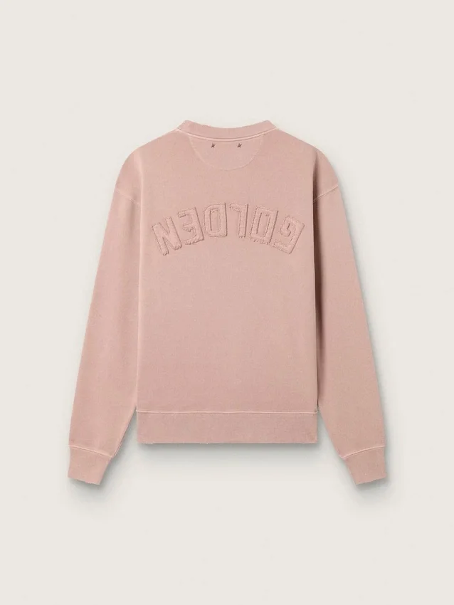 Puderrosa sweatshirt med omvänt logo på ryggen – Jersey Capsule