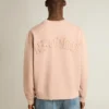 Puderrosa sweatshirt med omvänt logo på ryggen – Jersey Capsule