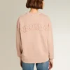 Puderrosa sweatshirt med omvänt logo på ryggen – Jersey Capsule