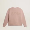 Puderrosa sweatshirt med omvänt logo på ryggen – Jersey Capsule