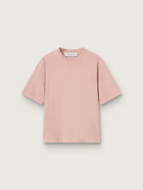 Puderrosa T-shirt med omvänt logo på ryggen – Jersey Capsule