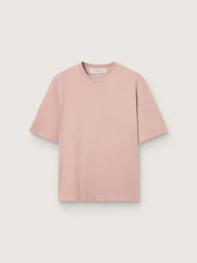 Puderrosa T-shirt med omvänt logo på ryggen – Jersey Capsule