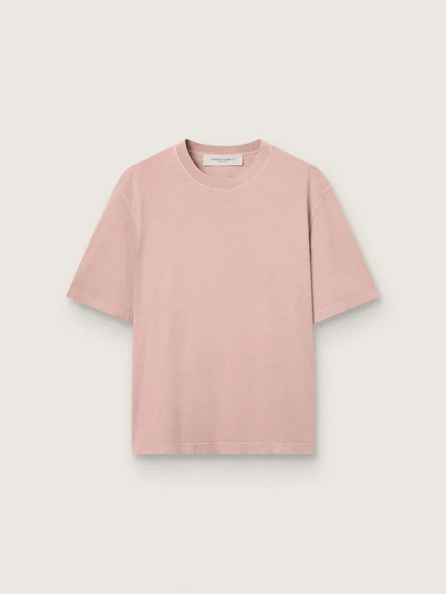 Puderrosa T-shirt med omvänt logo på ryggen – Jersey Capsule