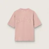 Puderrosa T-shirt med omvänt logo på ryggen – Jersey Capsule