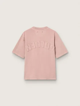 Puderrosa T-shirt med omvänt logo på ryggen – Jersey Capsule