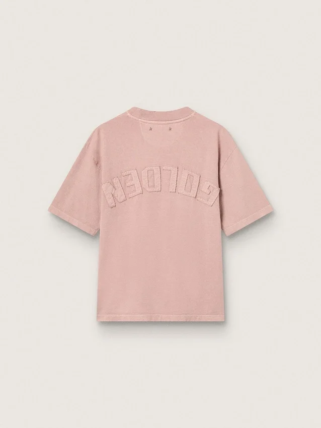 Puderrosa T-shirt med omvänt logo på ryggen – Jersey Capsule