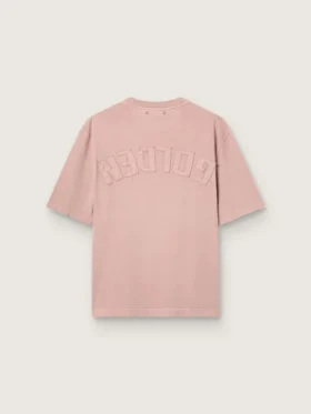 Puderrosa T-shirt med omvänt logo på ryggen – Jersey Capsule