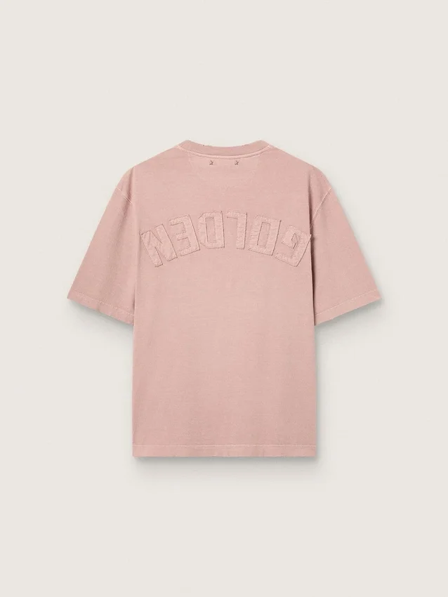 Puderrosa T-shirt med omvänt logo på ryggen – Jersey Capsule