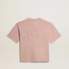 Puderrosa T-shirt med omvänt logo på ryggen – Jersey Capsule