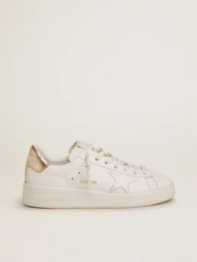 Purestar-sneakers för damer med guldfärgad hälflik