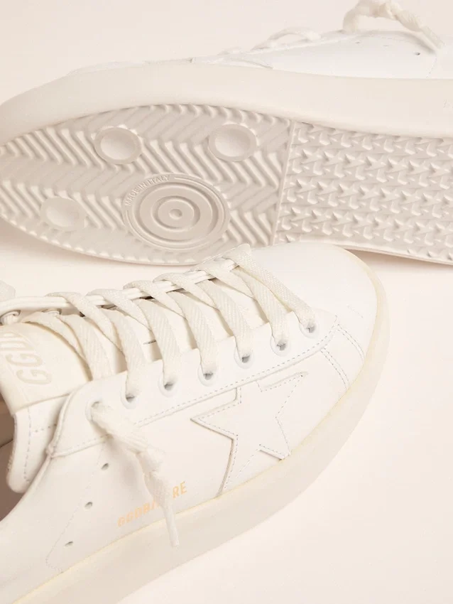 Purestar-sneakers för damer med guldfärgad hälflik