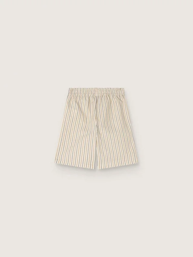 Randiga shorts för pojkar i ecru, beige och grått