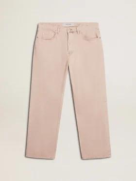 Rosa färgade jeans för män