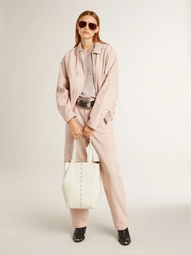 Rosa jeans för dam