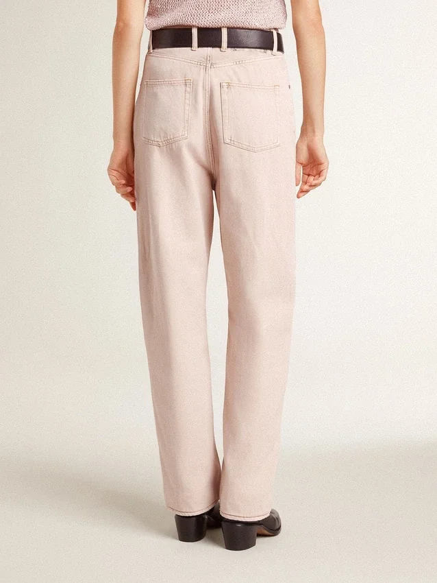 Rosa jeans för dam