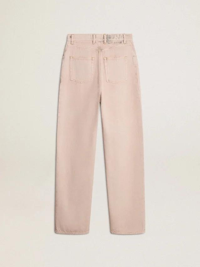 Rosa jeans för dam