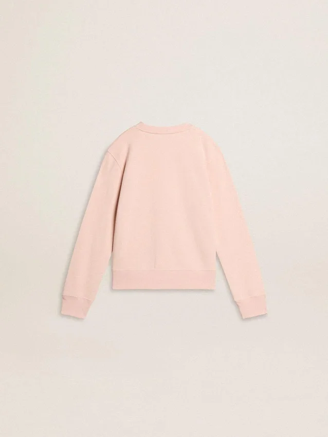 Rosa sweatshirt för flickor med rosa text på framsidan