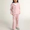 Rosa sweatshirt med silverglittrande stjärnor