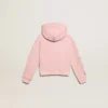 Rosa sweatshirt med silverglittrande stjärnor