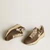Running Sole i nylon och läder med TPU-stjärna och hälflik i nubuck