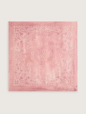 Scarf i gammalrosa med paisleymönster