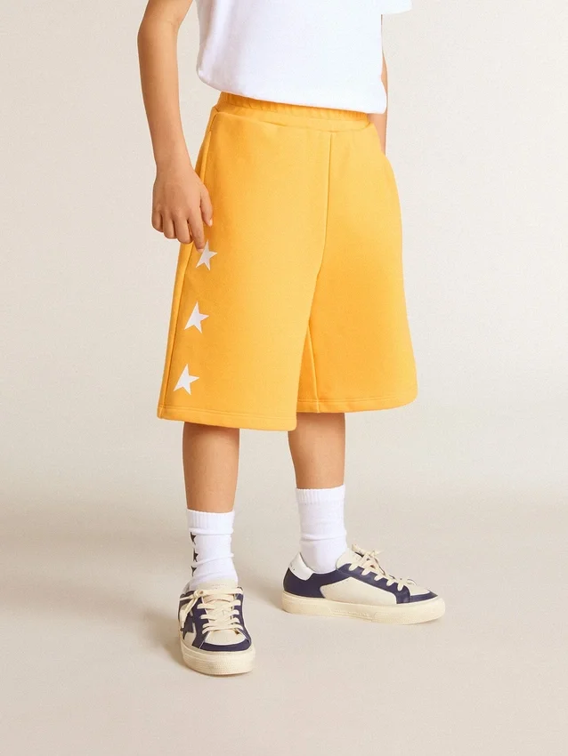 Senapsgula shorts för pojkar
